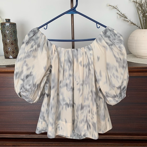 Rebecca Taylor NWT Whisper Rose Tulip Sleeve Top, Size 4 - Picture 7 of 13